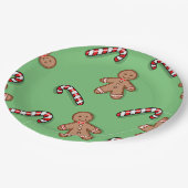 Candy Canes and Gingerbrei Pappteller (Schrägansicht)