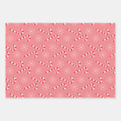 Candy Canes and Snowflakes Pattern Weihnachten Geschenkpapier Set (Vorderseite 2)