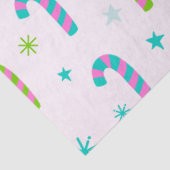 Candy Canes and Snowflakes Pink Weihnachten Seidenpapier (Ausschnitt)