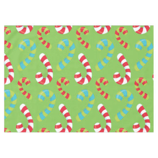 Candy Canes auf Green Holiday Tablecloth Tischdecke