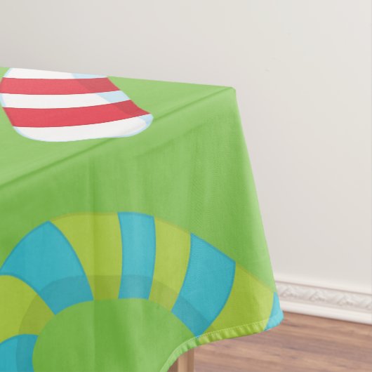 Candy Canes auf Green Holiday Tablecloth Tischdecke (Beispiel)