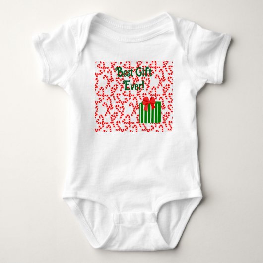 Candy Canes Baby Strampler (Vorderseite)