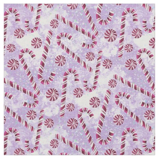 Candy Canes Berry Lila Stoff (Nahaufnahme)