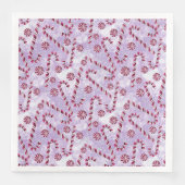 Candy canes Berry Paper Napkin Serviette (Vorderseite)
