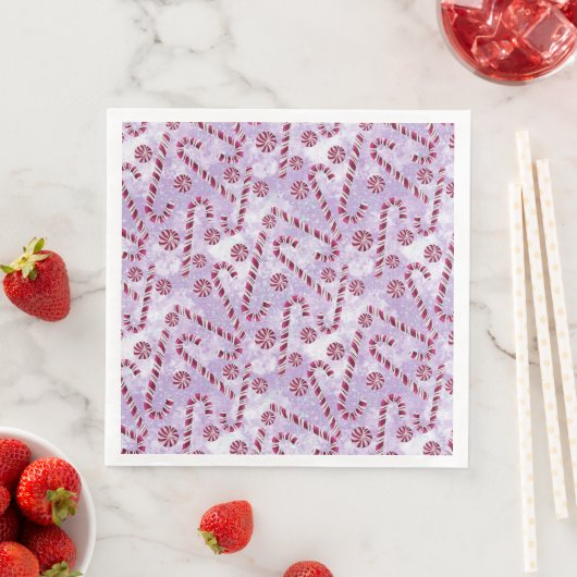 Candy canes Berry Paper Napkin Serviette (Beispiel)