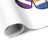 Candy Canes Bouquet - grünes Band Geschenkpapier (Rolleneckpunkt)