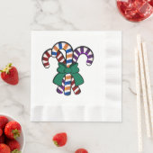 Candy Canes Bouquet - grünes Band Serviette (Beispiel)