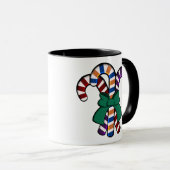 Candy Canes Bouquet - grünes Band Tasse (VorderseiteRechts)