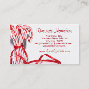 Candy Canes Business Cards Visitenkarte