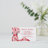 Candy Canes Business Cards Visitenkarte (Stehend Vorderseite)