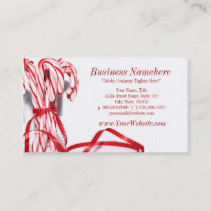 Candy Canes Business Cards Visitenkarte