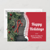 Candy Canes Chiropractic Feiertagspostkarte (Vorne/Hinten)