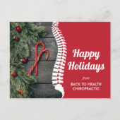 Candy Canes Chiropractic Feiertagspostkarte (Vorderseite)