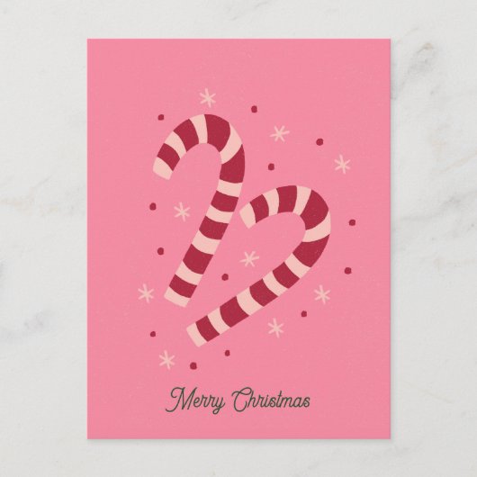 Candy canes Christmas Postkarte (Vorderseite)