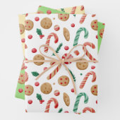 Candy Canes Cookies Niedlich Weihnachten Geschenkpapier Set (Beispiel)
