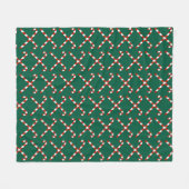 Candy Canes Crossed Fleecedecke (Vorderseite (Horizontal))