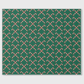 Candy Canes Crossed Geschenkpapier (Flach)