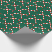 Candy Canes Crossed Geschenkpapier (Ecke)