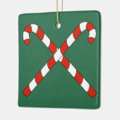 Candy Canes Crossed Keramikornament (Links)