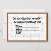 Candy Canes Einladung (Rückseite)