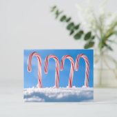 Candy Canes Feiertagspostkarte (Stehend Vorderseite)