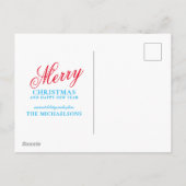 Candy Canes Feiertagspostkarte (Rückseite)