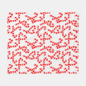 Candy Canes Fleecedecke (Vorderseite (Horizontal))