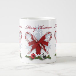Candy Canes Frohe Weihnachten Jumbo-Tasse