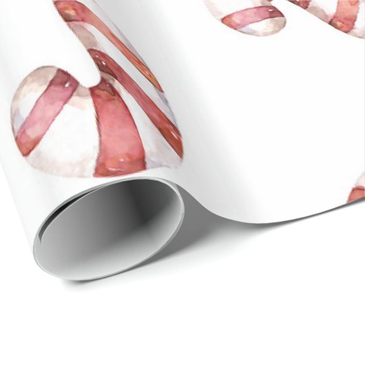 Candy Canes Geschenkpapier (Rolleneckpunkt)