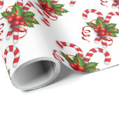 Candy Canes Geschenkpapier (Rolleneckpunkt)