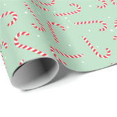 Candy Canes Geschenkpapier (Rolleneckpunkt)