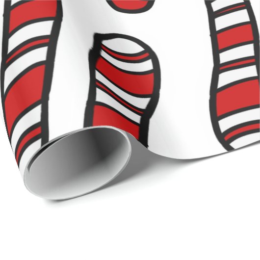 Candy Canes Geschenkpapier (Rolleneckpunkt)