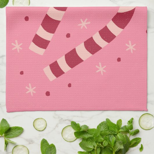 Candy canes geschirrtuch (Gefaltet)