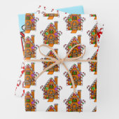 Candy Canes, Gingerbrot House Weihnachten Geschenkpapier Set (Beispiel)