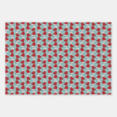 Candy Canes Gingerbrot Männer Strumpf Weihnachten Geschenkpapier Set (Vorderseite 2)