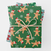 Candy Canes Gingerbrot Männer Strumpf Weihnachten Geschenkpapier Set (Beispiel)