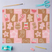 Candy Canes Gingerbrot Men Stars Weihnachten Seidenpapier (Basteln)