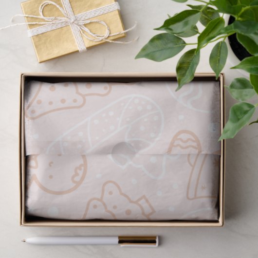 Candy Canes Gingerbrot Men Stars Weihnachten Seidenpapier (Geschenk)