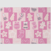 Candy Canes Gingerbrot Men Stars Weihnachten Seidenpapier (Vorderseite)