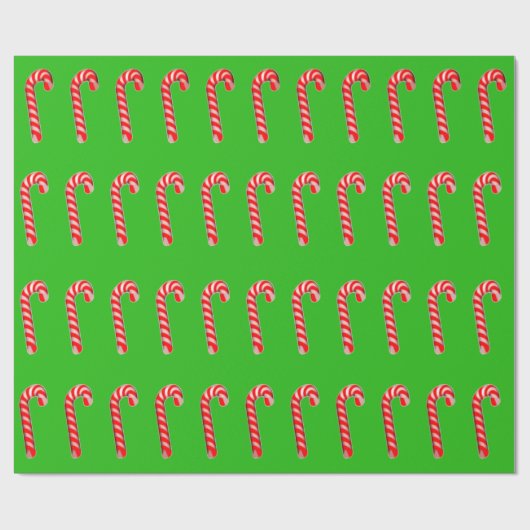 Candy Canes Glossy Wrapping Paper Geschenkpapier (Flach)