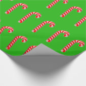 Candy Canes Glossy Wrapping Paper Geschenkpapier (Ecke)