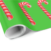 Candy Canes Glossy Wrapping Paper Geschenkpapier (Rolleneckpunkt)