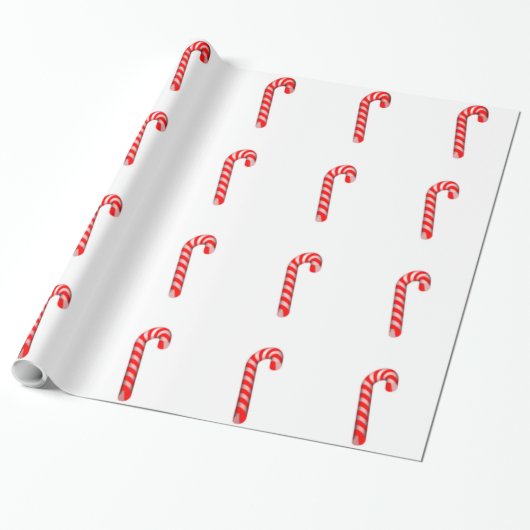 Candy Canes Glossy Wrapping Paper Geschenkpapier (Ungerollt)