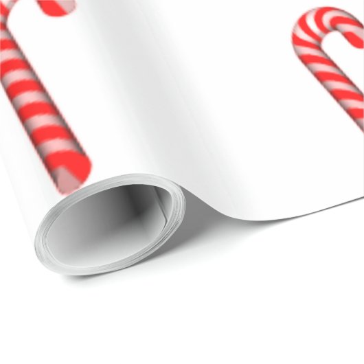 Candy Canes Glossy Wrapping Paper Geschenkpapier (Rolleneckpunkt)