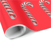 Candy Canes Glossy Wrapping Paper Geschenkpapier (Rolleneckpunkt)