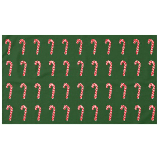 Candy Canes Green Tischdecke (Vorderseite (Horizontal))
