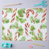 Candy Canes Greenery Winter Berries Weihnachten Seidenpapier (Basteln)