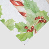 Candy Canes Greenery Winter Berries Weihnachten Seidenpapier (Ausschnitt)