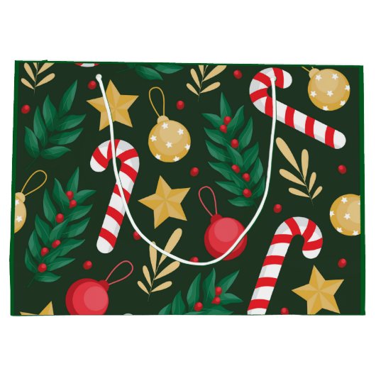 Candy Canes Große Geschenktüte (Rückseite)