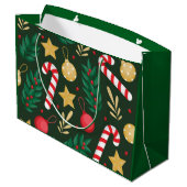 Candy Canes Große Geschenktüte (Rückseite Schrägansicht)